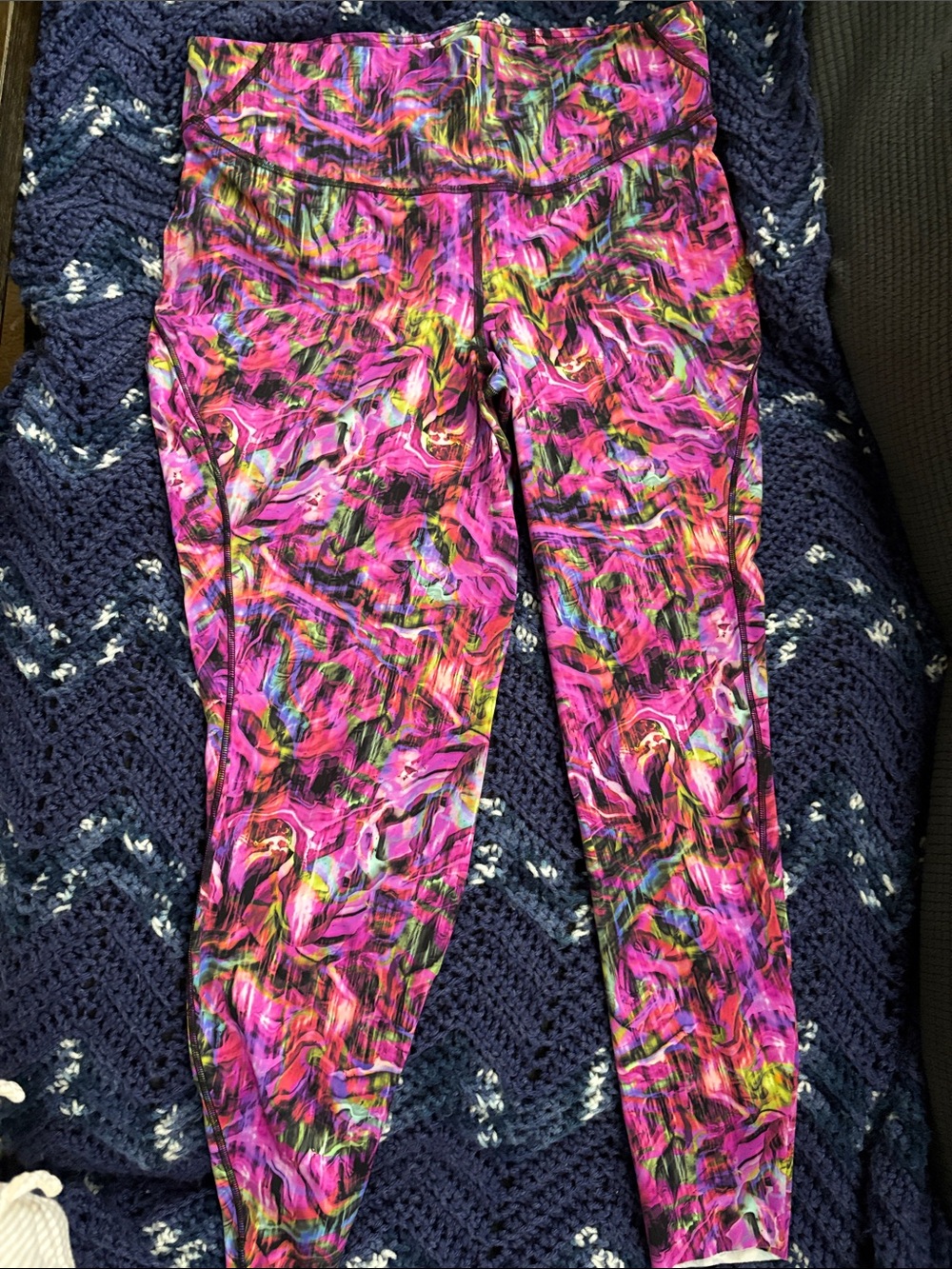 lululemon athletica Vibrant Pink Multi-Color Printed Leggings